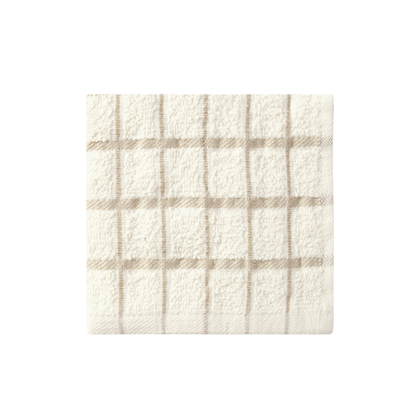 Ritz Café Solid Dish Cloth Natural Ground/Putty Check 9861200